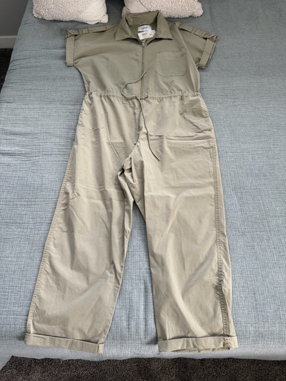 pistola Olive Utility Drawstring Jumpsuit